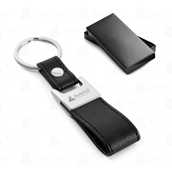 Chaveiro personalizado em couro sintético Chaveiro personalizado em couro sintético